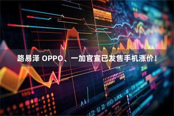 路易泽 OPPO、一加官宣已发售手机涨价！