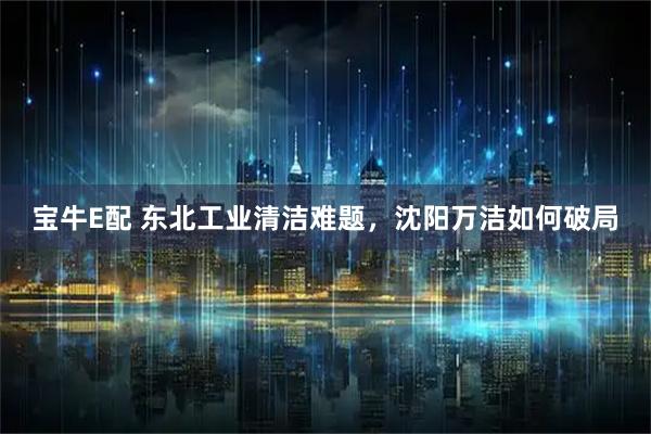 宝牛E配 东北工业清洁难题，沈阳万洁如何破局